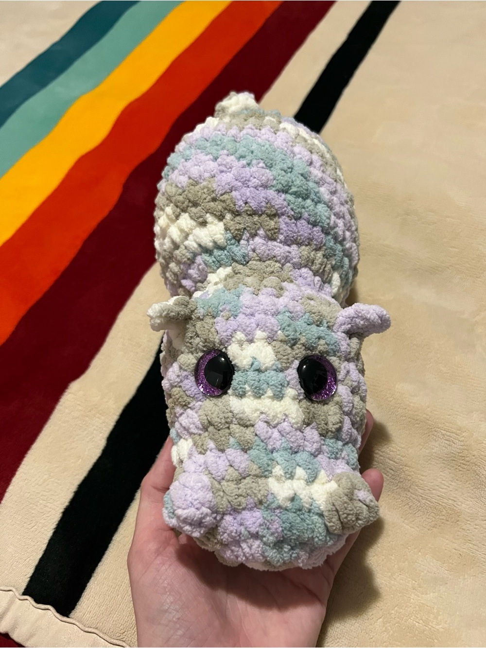 Chunky Plush Crocheted Hippo ✨